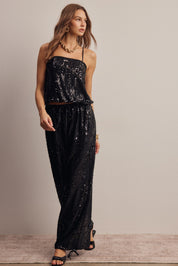 Disco Hour Sequin Bloomer Pants in Black, photo 10