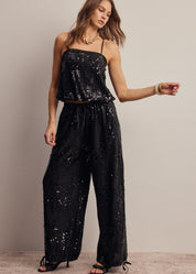 Disco Hour Sequin Bloomer Pants in Black, photo 11
