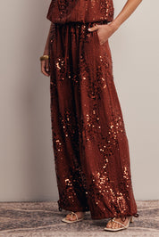 Disco Hour Sequin Bloomer Pants in Brick, photo 10