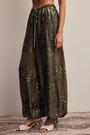 Disco Hour Sequin Bloomer Pants in Olive, photo 5