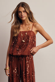 Disco Hour Sequin Bubble Hem Cami - Westly