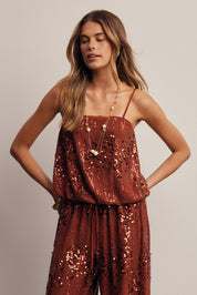 Disco Hour Sequin Bubble Hem Cami - Westly