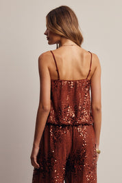 Disco Hour Sequin Bubble Hem Cami - Westly
