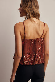 Disco Hour Sequin Bubble Hem Cami - Westly