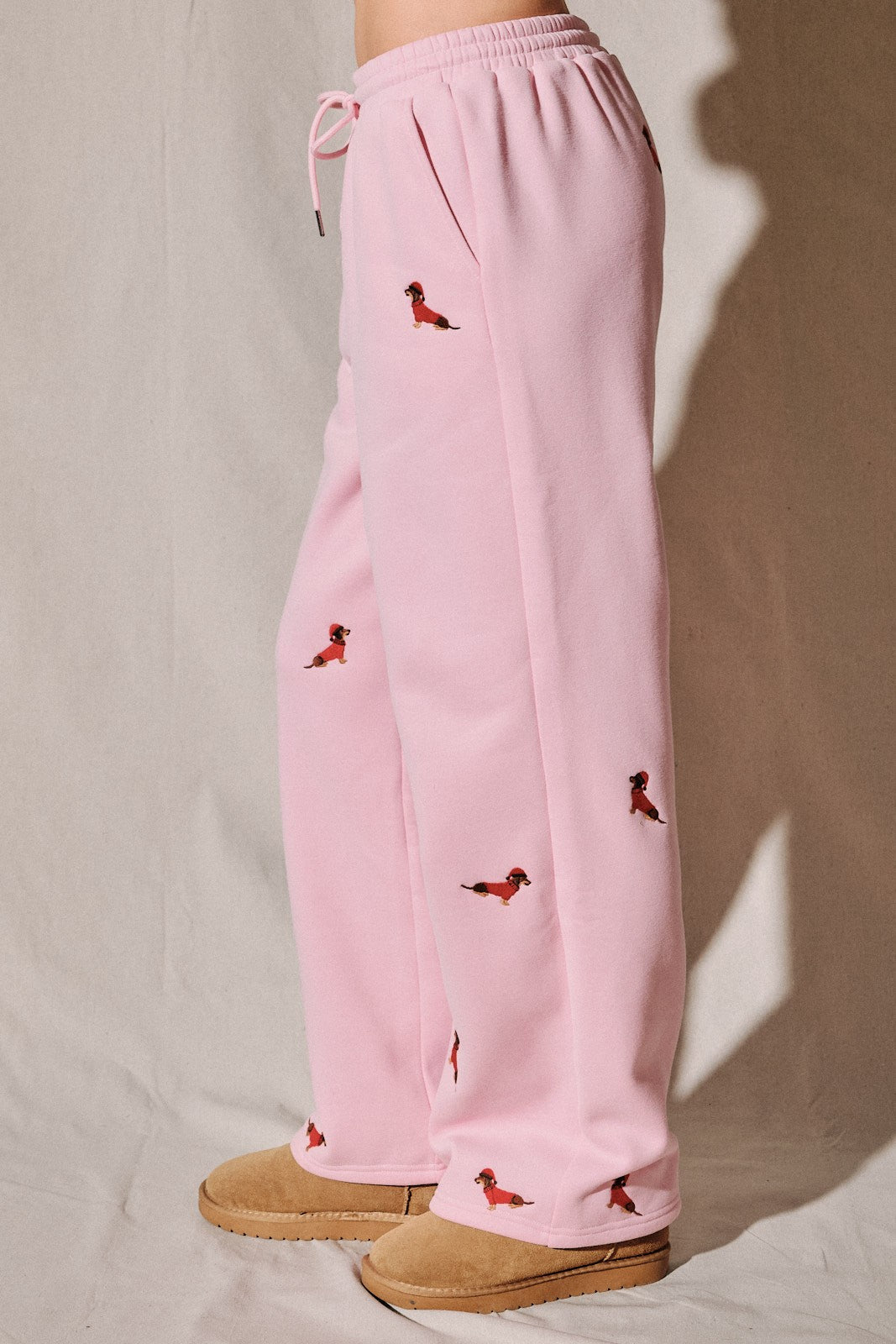 Dog Days Embroidered Dachshund Sweatpants - Westly