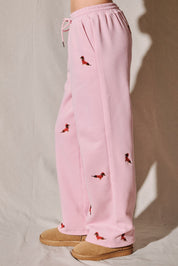 Dog Days Embroidered Dachshund Sweatpants - Westly