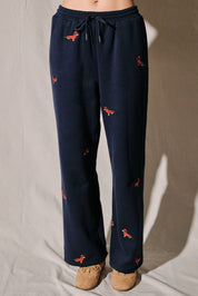 Dog Days Embroidered Dachshund Sweatpants - Westly
