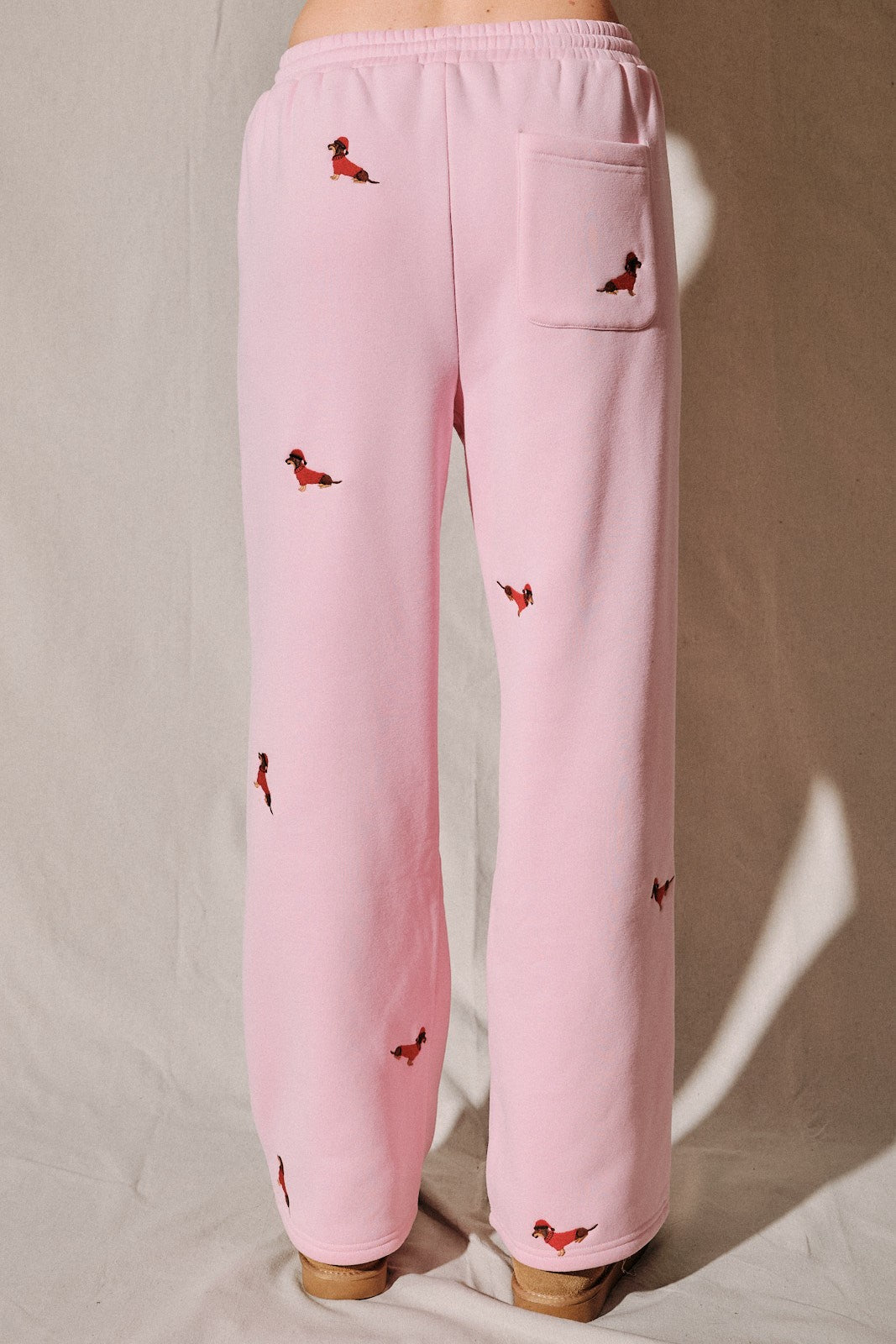 Dog Days Embroidered Dachshund Sweatpants - Westly