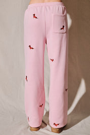 Dog Days Embroidered Dachshund Sweatpants - Westly