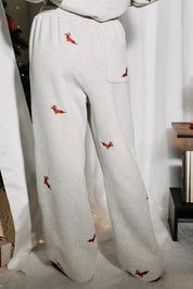Dog Days Embroidered Dachshund Sweatpants - Westly
