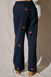 Dog Days Embroidered Dachshund Sweatpants - Westly