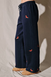 Dog Days Embroidered Dachshund Sweatpants - Westly