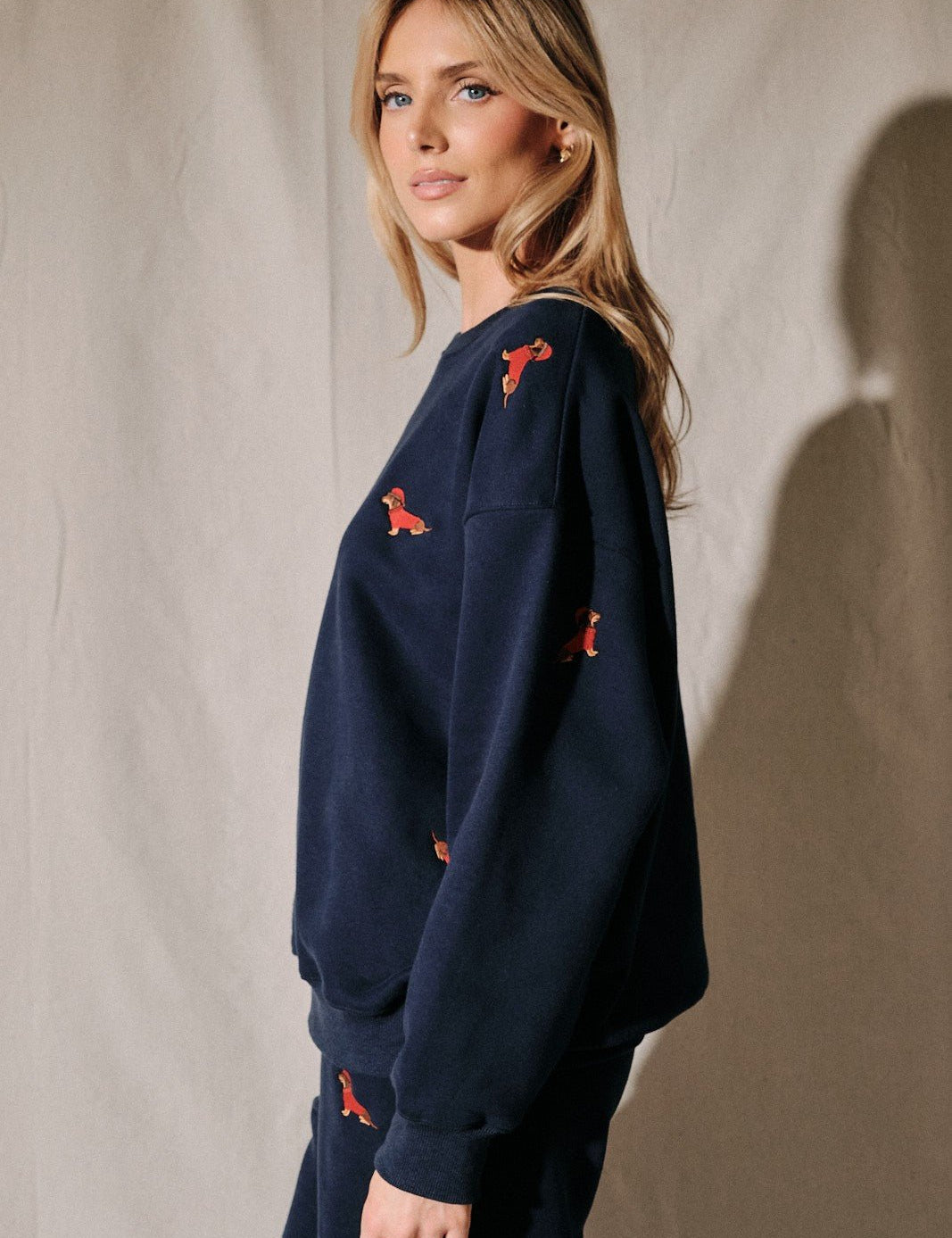 Dog Days Embroidered Dachshund Sweatshirt - Westly
