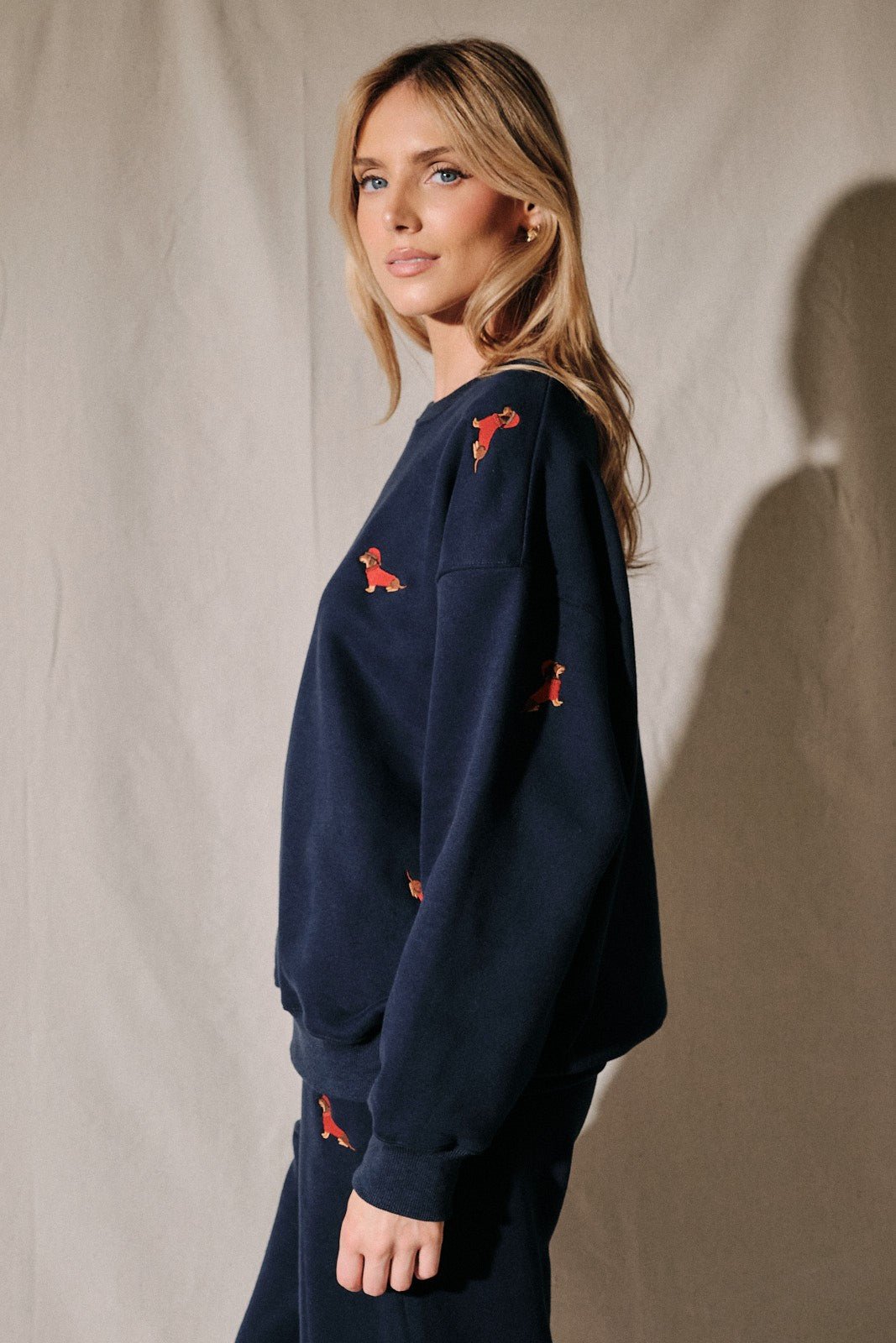 Dog Days Embroidered Dachshund Sweatshirt - Westly