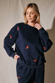 Dog Days Embroidered Dachshund Sweatshirt - Westly