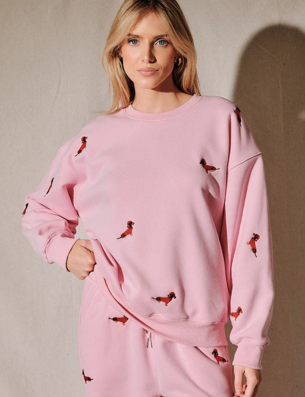 Dog Days Embroidered Dachshund Sweatshirt - Westly