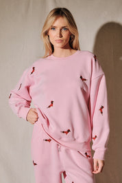 Dog Days Embroidered Dachshund Sweatshirt - Westly