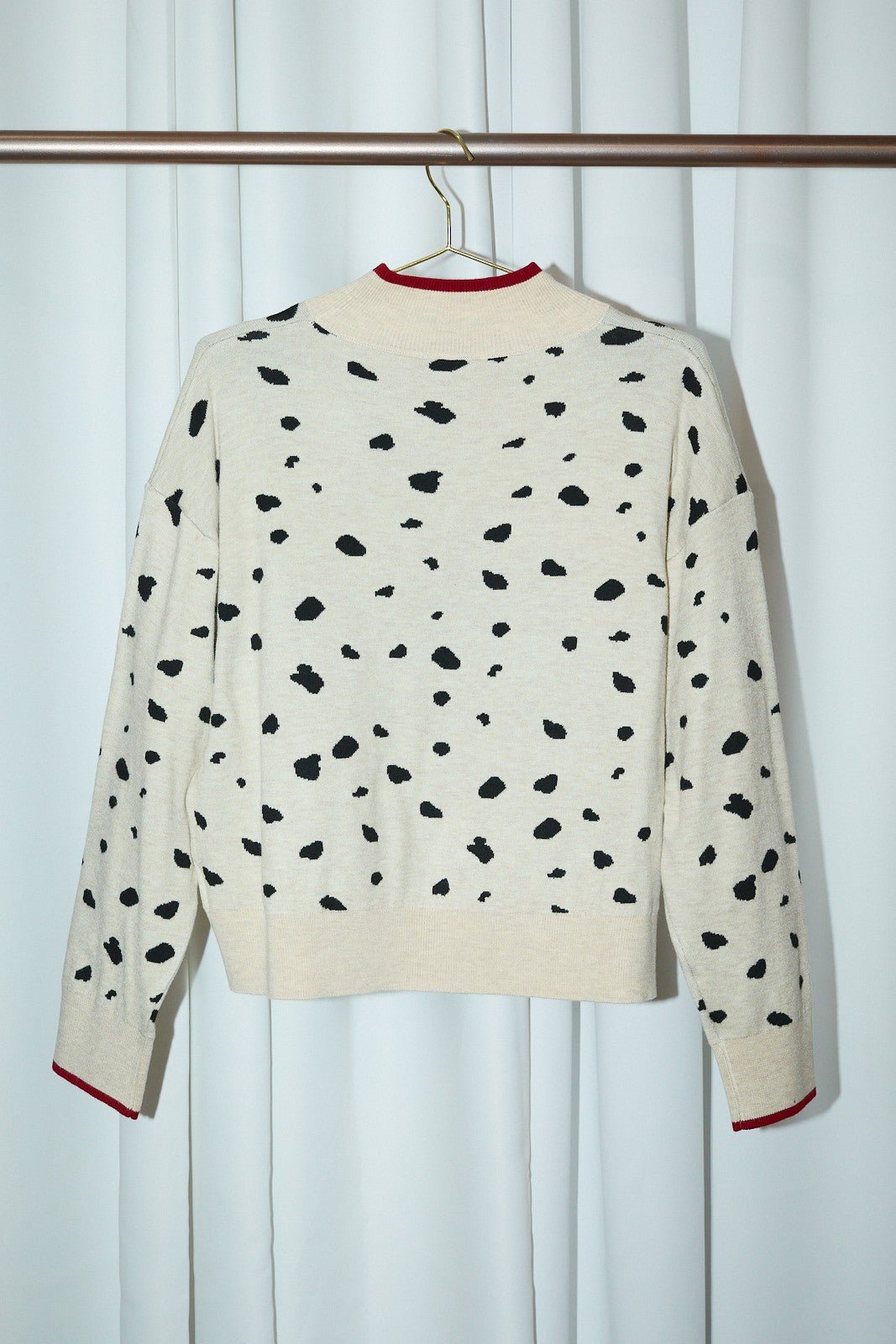 Domino Dalmatian Mock Neck Sweater - Westly