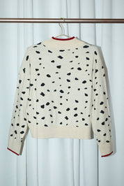 Domino Dalmatian Mock Neck Sweater - Westly