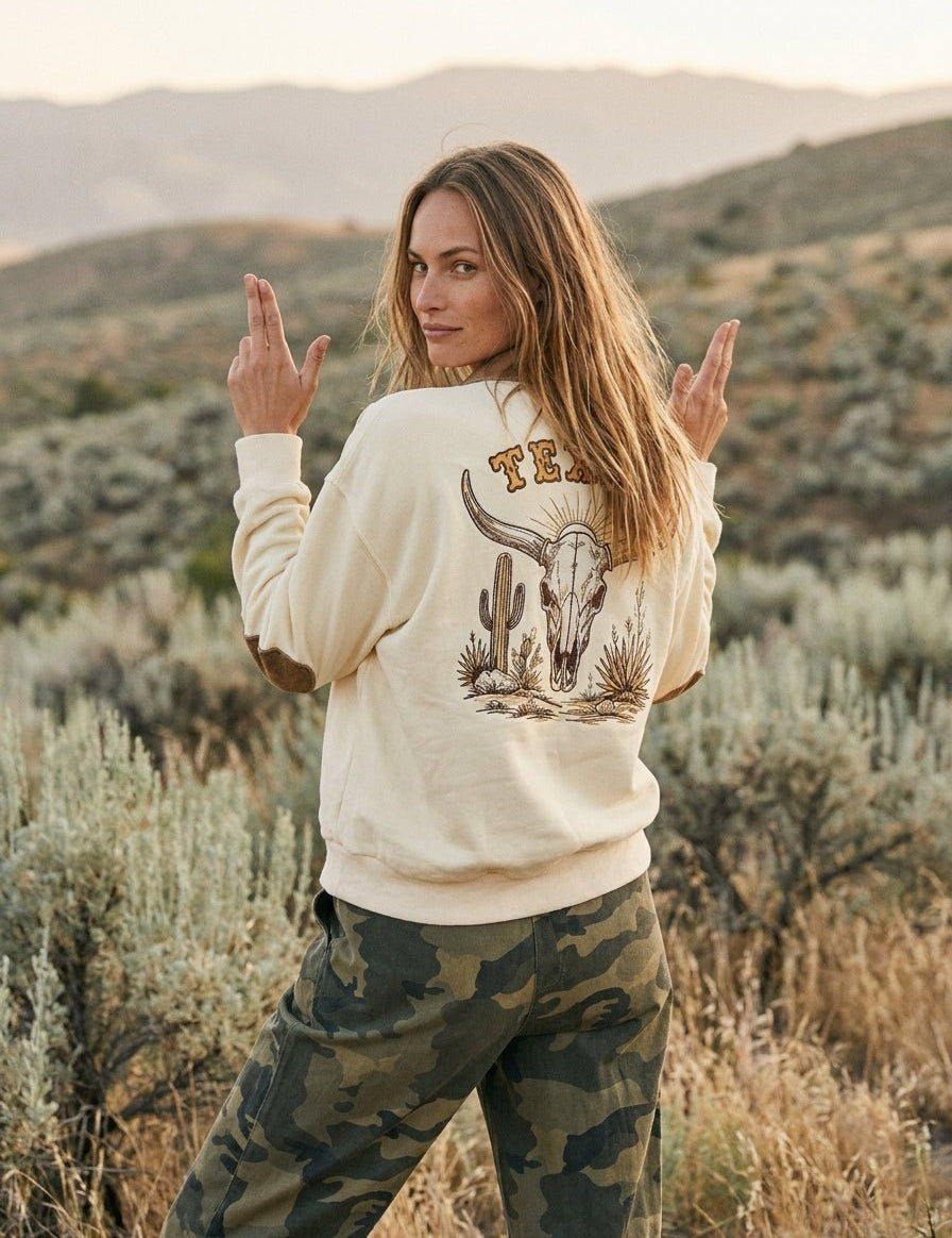 Don't Mess With The West Embroidered Half-Zip Sweatshirt - Westly