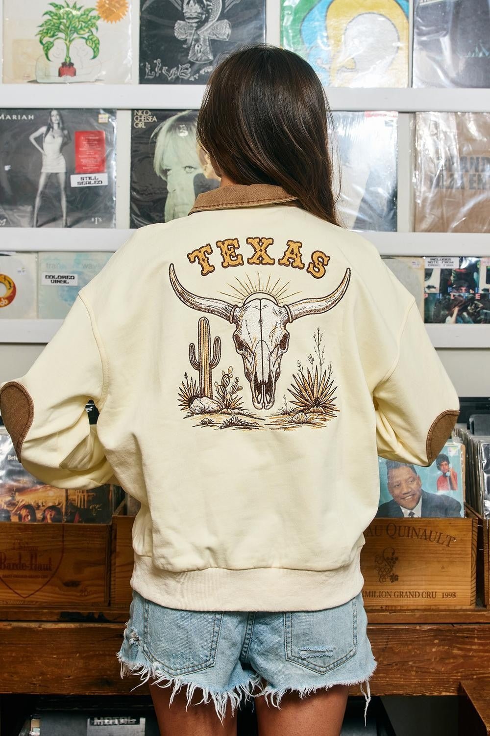 Don't Mess With The West Embroidered Half-Zip Sweatshirt - Westly