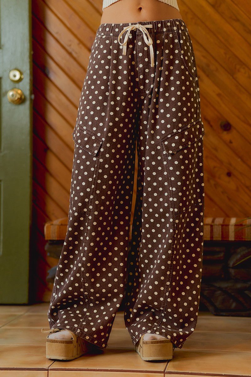 Dot Dash Polka Dot Cargo Pants - Westly