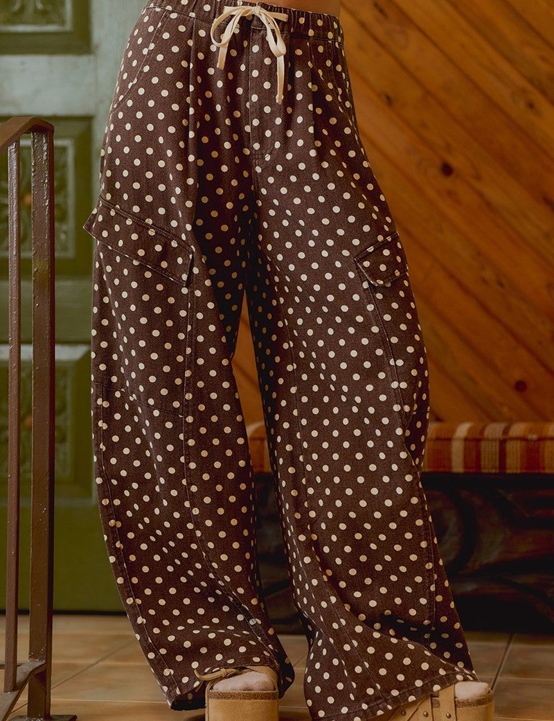 Dot Dash Polka Dot Cargo Pants - Westly