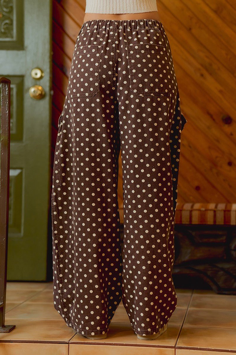 Dot Dash Polka Dot Cargo Pants - Westly