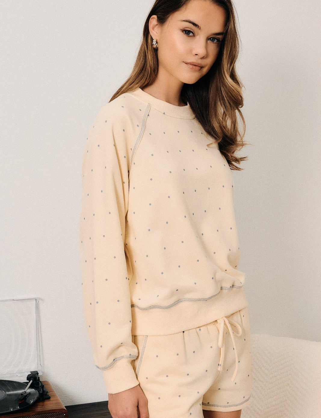 Dot Theory Contrast Stitch Sweatshirt - Westly