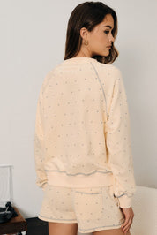 Dot Theory Contrast Stitch Sweatshirt - Westly