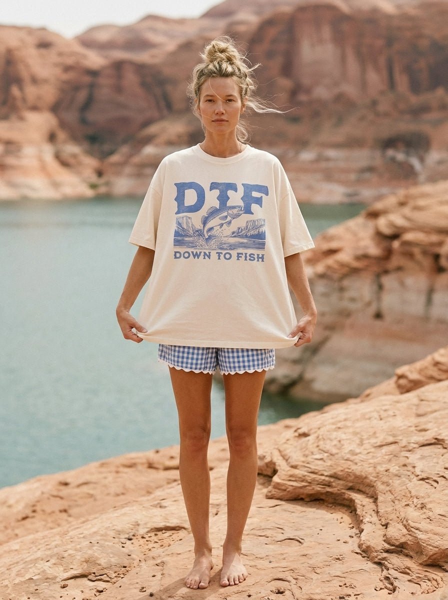 Down To Fish Oversized Graphic Tee - Westly