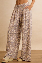 Downtime Leopard Wide Leg Pants - Westly