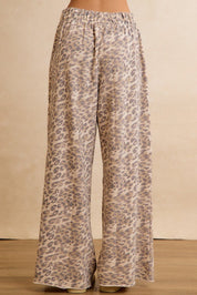 Downtime Leopard Wide Leg Pants - Westly