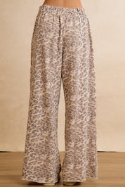 Downtime Leopard Wide Leg Pants - Leopard