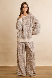 Downtime Leopard Wide Leg Pants - Leopard