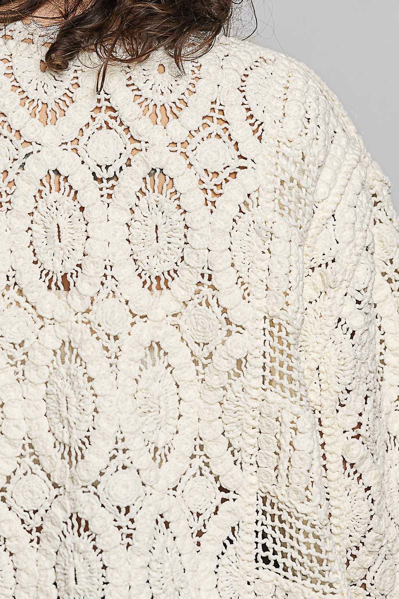 Dream On Open Knit Chenille Cardigan - Westly