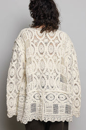 Dream On Open Knit Chenille Cardigan - Westly