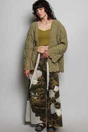 Dream On Open Knit Chenille Cardigan - Westly