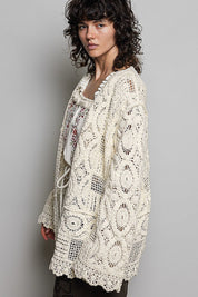 Dream On Open Knit Chenille Cardigan - Westly