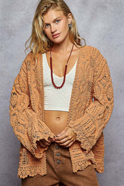 Dream On Open Knit Chenille Cardigan - Westly