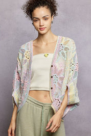 Dreamweaver Oversized Batwing Sleeve Crochet Cardigan - Westly