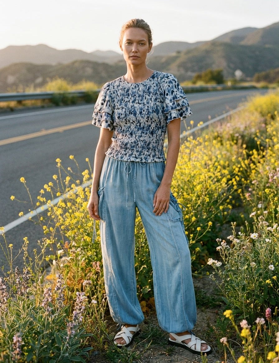 Drifter Washed Chambray Utility Pants - Westly