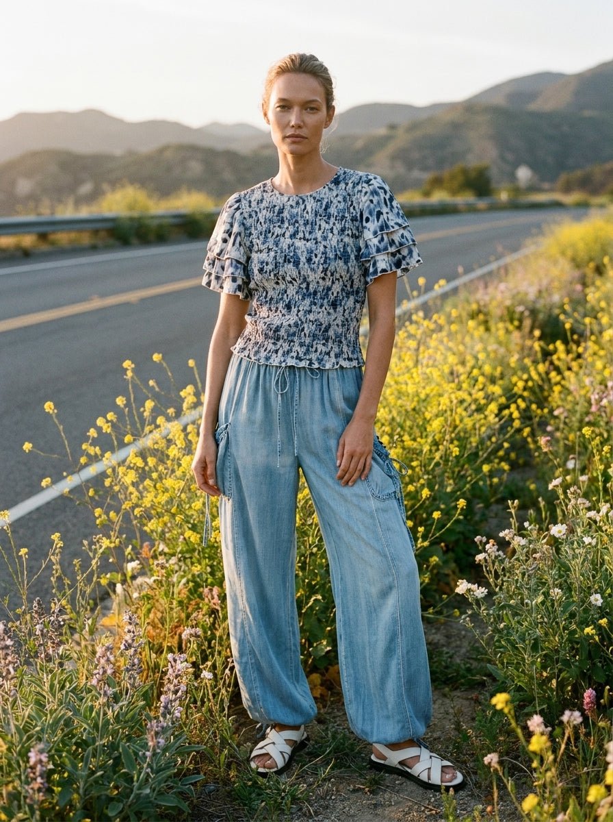 Drifter Washed Chambray Utility Pants - Westly