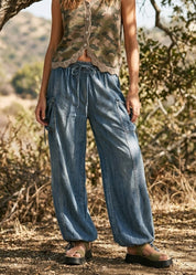 Drifter Washed Chambray Utility Pants - Westly