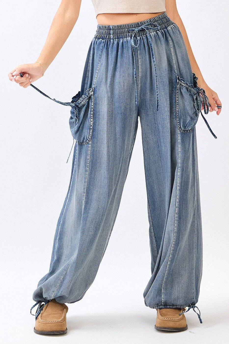 Drifter Washed Chambray Utility Pants - Westly