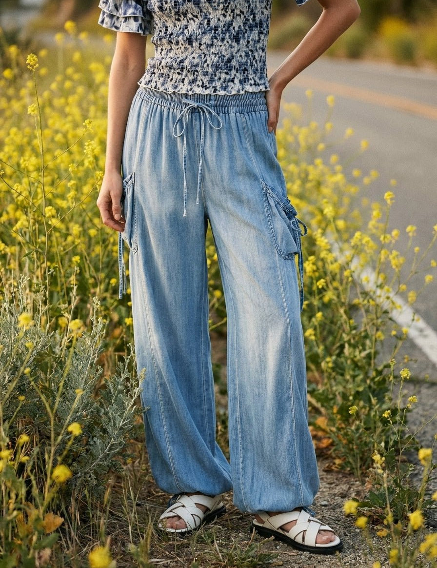 Drifter Washed Chambray Utility Pants - Westly