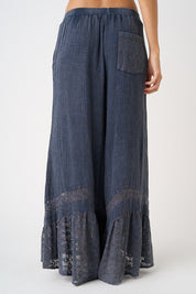 Driftvale Lace Hem Gauze Pants - Westly