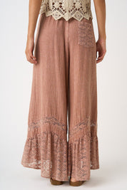 Driftvale Lace Hem Gauze Pants - Westly