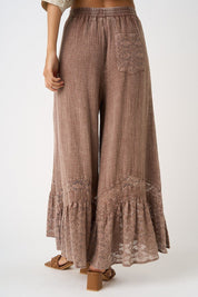 Driftvale Lace Hem Gauze Pants - Westly
