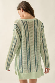 Driftwood Crochet - Knit Oversized V - Neck Sweater - Westly
